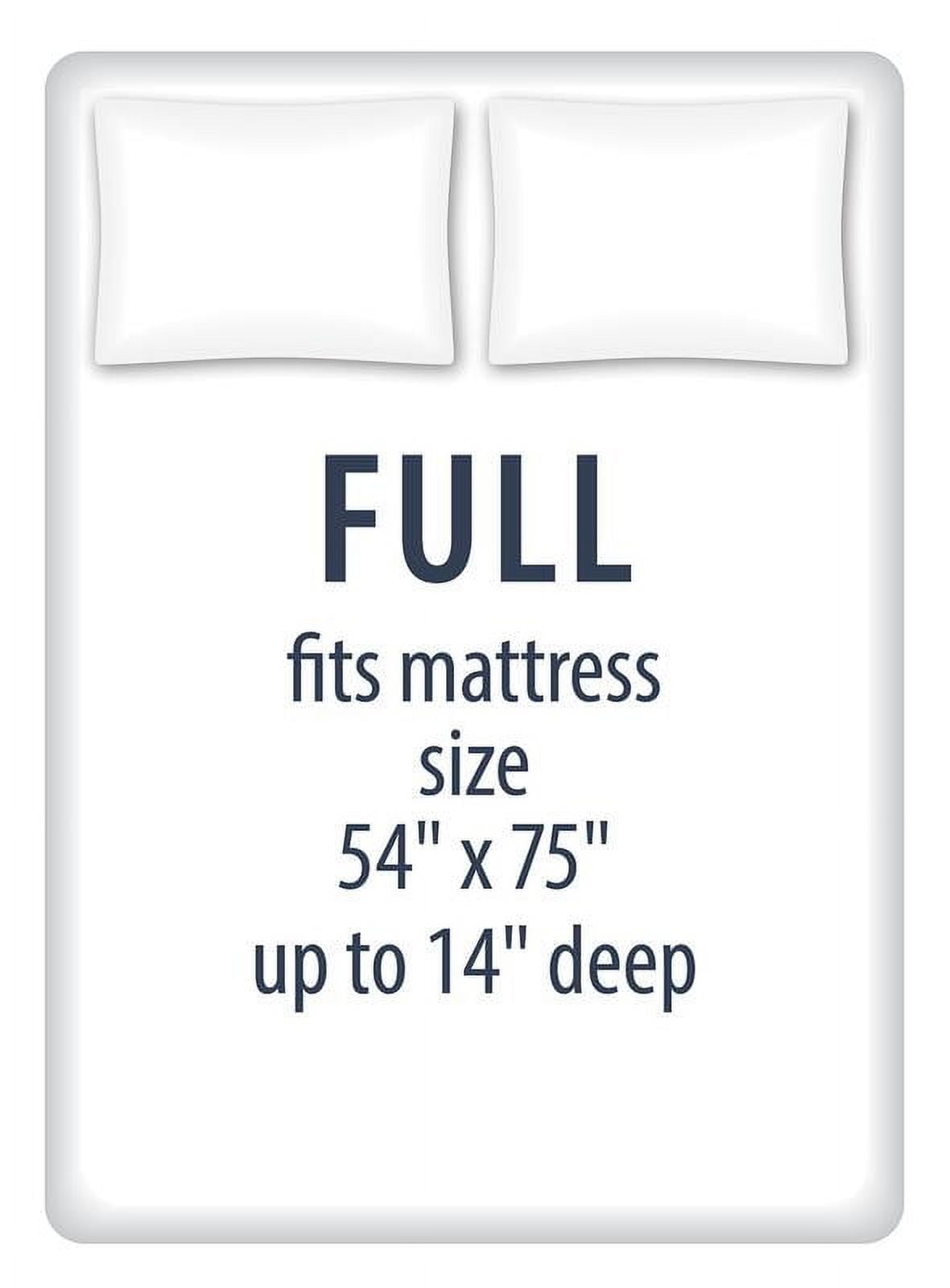 Wrinkle-Resistant Kids Soft Microfiber Sheet Set, Navy Blue Stars, Full, 4 Pieces, Easy Care - Breathable Egyptian Cotton Flat & Fitted Sheets Detail
