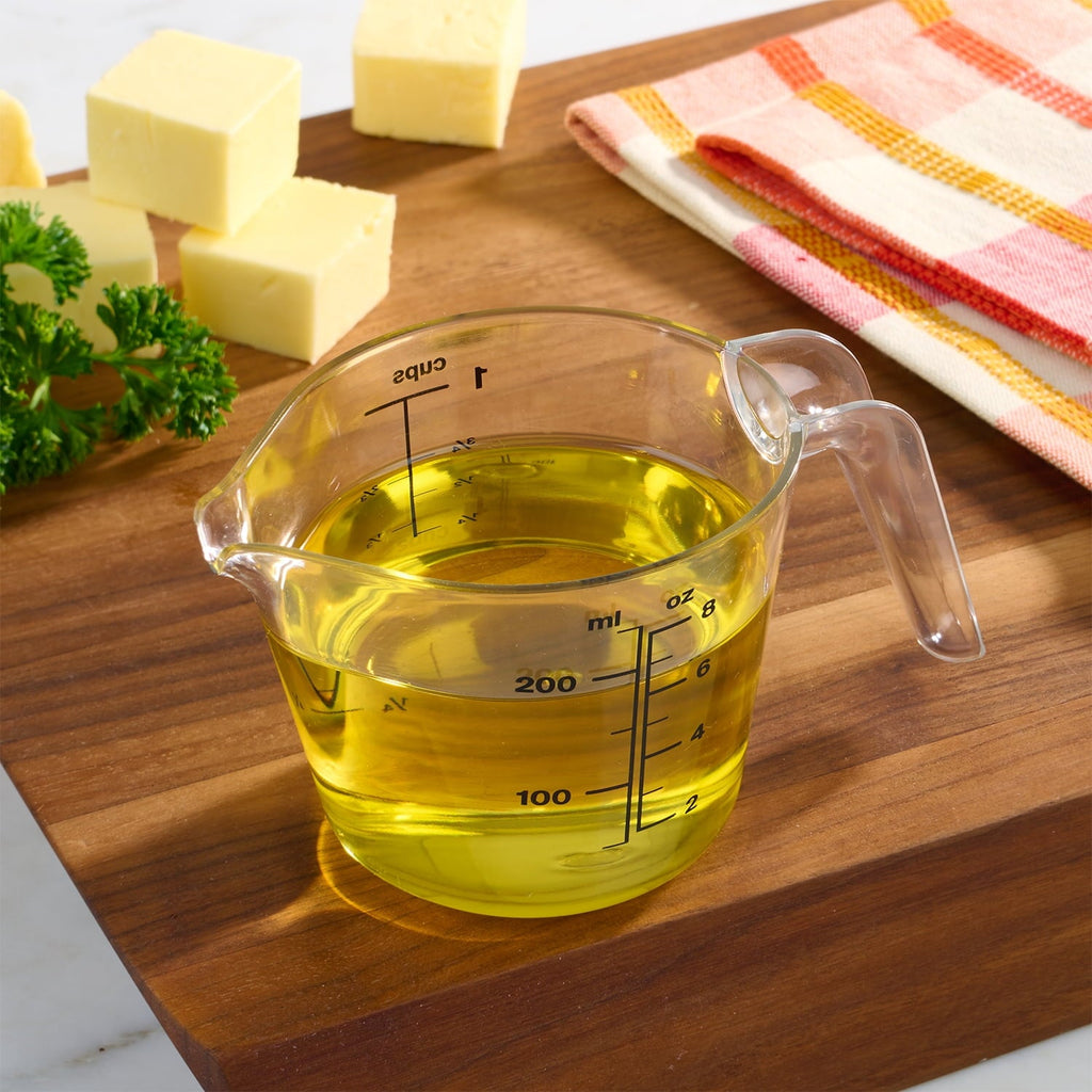 Innovative 1 Cup Large Spout Plastic Measuring Cup, Clear - Kitchen Gadget Tool for Quick Food Prep Detail