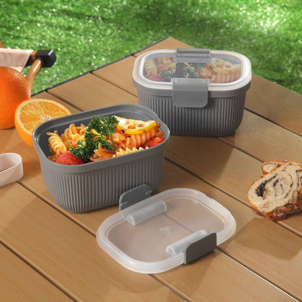 Fun Food Fidget Plastic Food Storage Bento Snack Container, Rectangle, Grey, 19oz Capacity, Made for Portable Food Storage - Fun Food Fidget Cookie Squishable Toy Detail