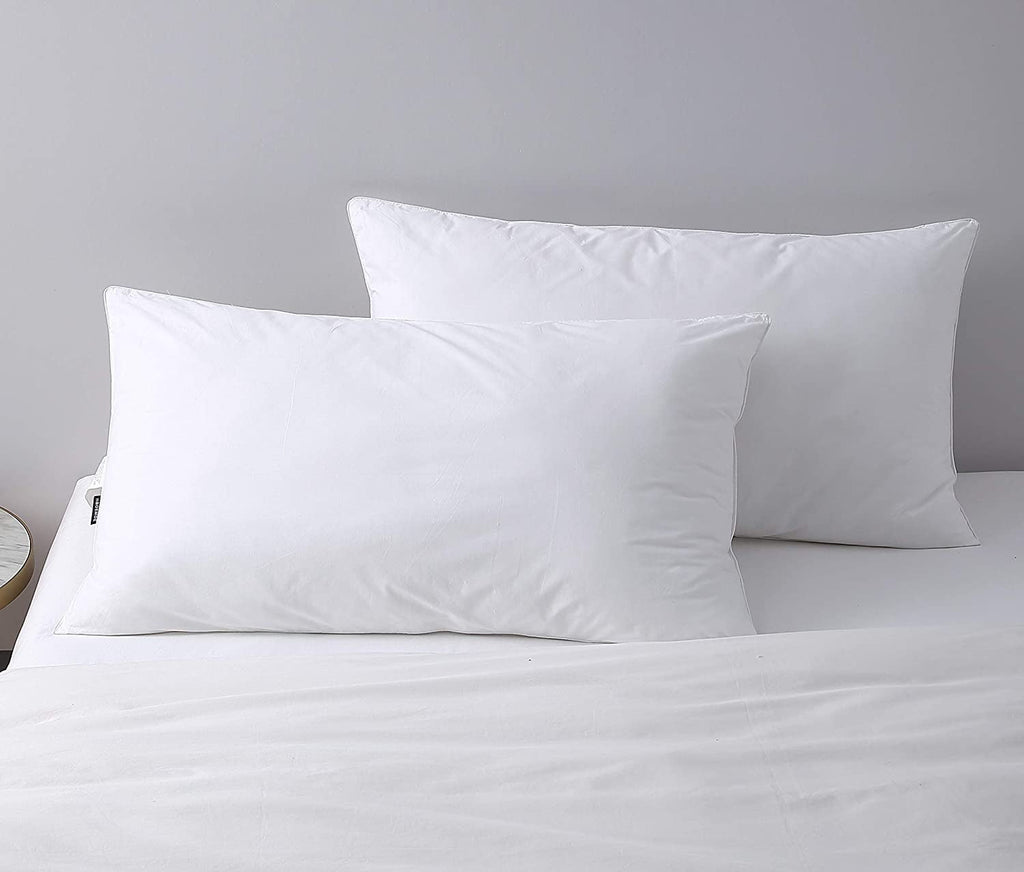 Decorative Plump Bed Pillows King Size Pillows Set of 2, Pillows for Sleeping,Polyester Microfiber Cover,Super Soft Set of 2(... - Hotel Quality Plush Sleeping Pillows Detail