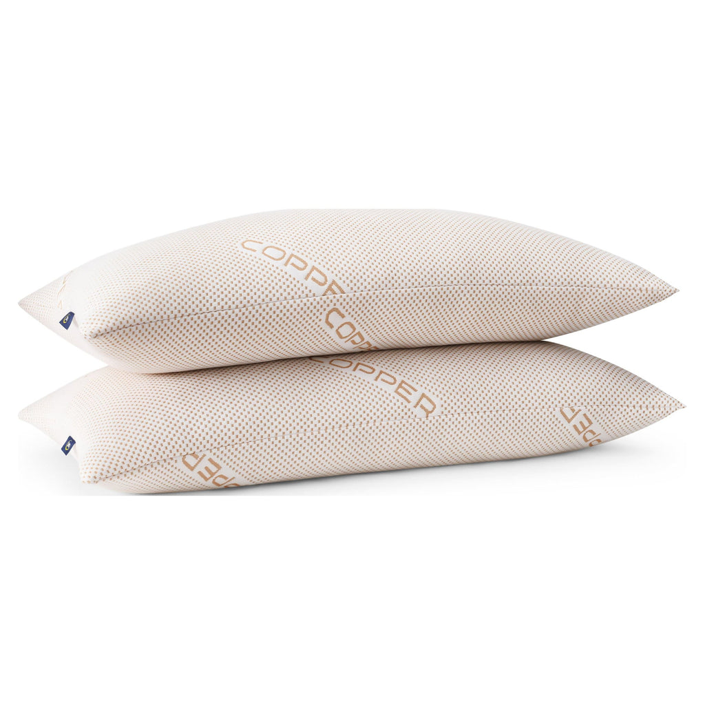 Fluffy Shredded Copperloft King Bed Pillow, 2 Pack, Hypoallergenic - Orthopedic Shredded Foam Bed Pillow Set Detail