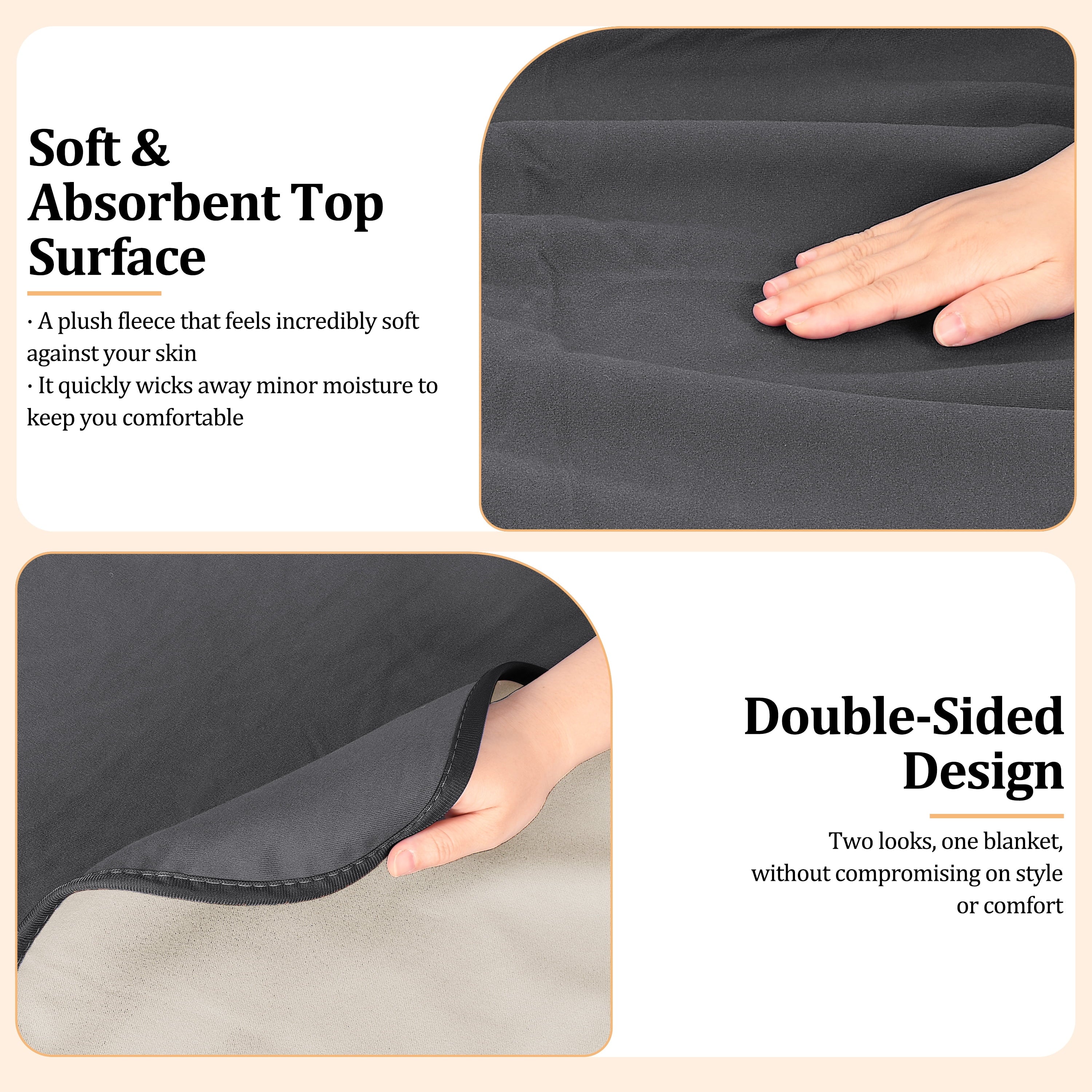 Lightweight Warm Waterproof Blanket for Couch, Reversible Washable Sofa Bed Coverlet Protector | Leak Proof, Comfortable | for People ... - Super Soft Reversible Sherpa Flannel Blanket Detail