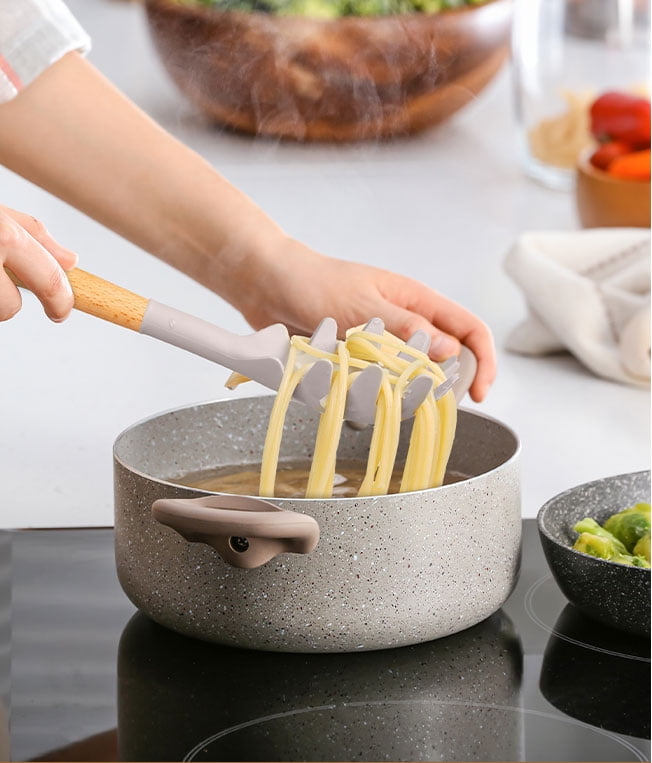 Professional Grade Silicone & Bamboo Cooking Utensil Set, 14 Pieces - High-Precision Culinary Tool for Baking & Cooking Detail
