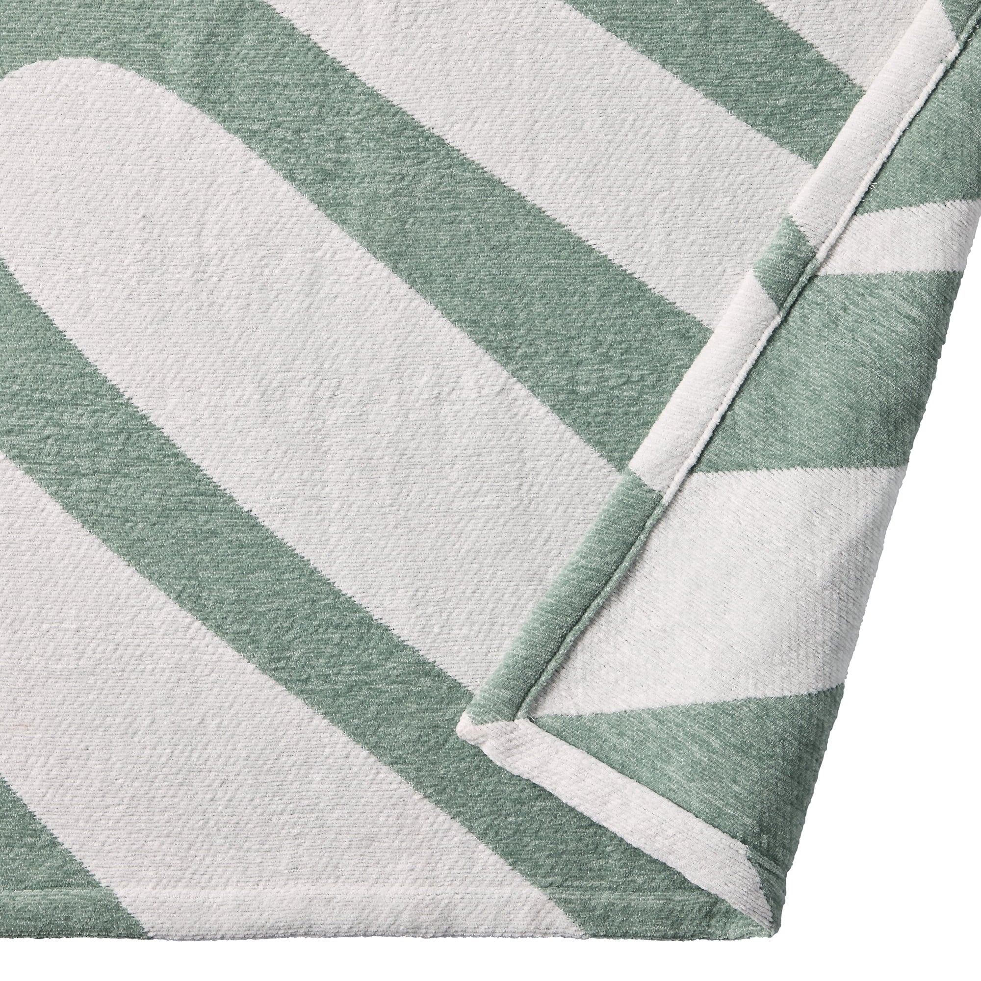 Cozy Fleece Chenille Jacquard Soft Throw Blanket, Soft Sea - Super Soft Reversible Sherpa Flannel Blanket Detail