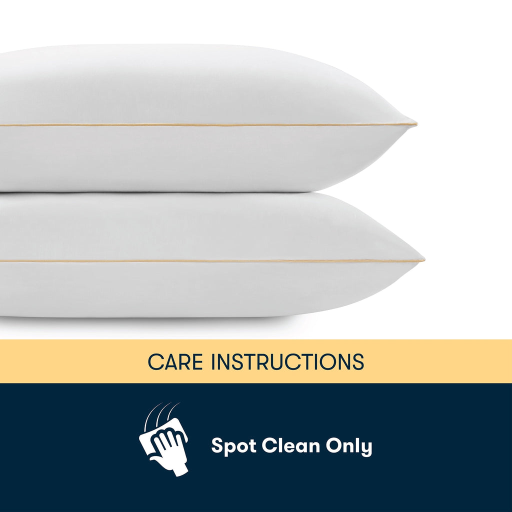 Hotel Collection pedic Bounce Back Standard/Queen Bed Pillow, Hypoallergenic Fill - Hotel Quality Plush Sleeping Pillows Detail