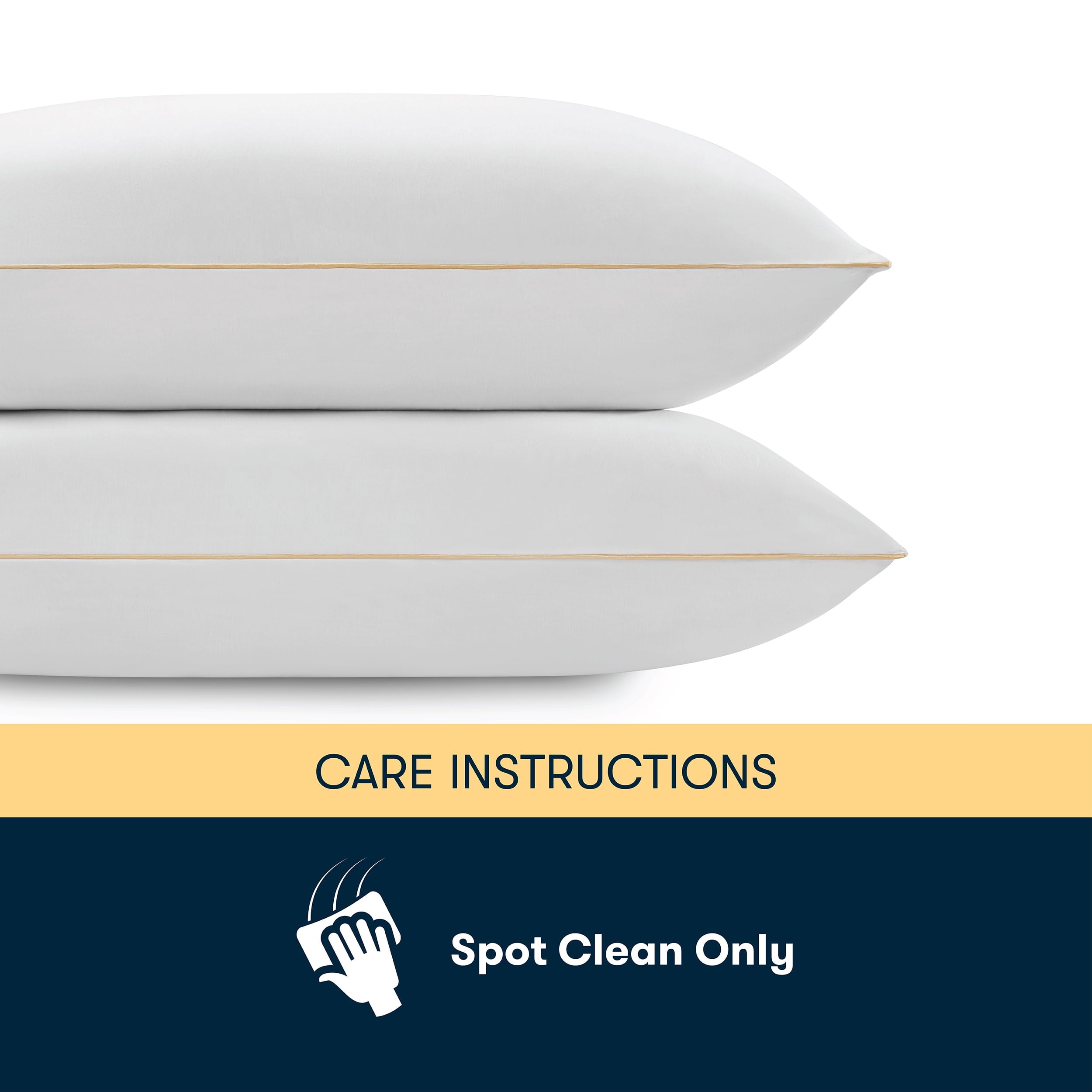 Hotel Collection pedic Bounce Back Standard/Queen Bed Pillow, Hypoallergenic Fill - Hotel Quality Plush Sleeping Pillows Detail