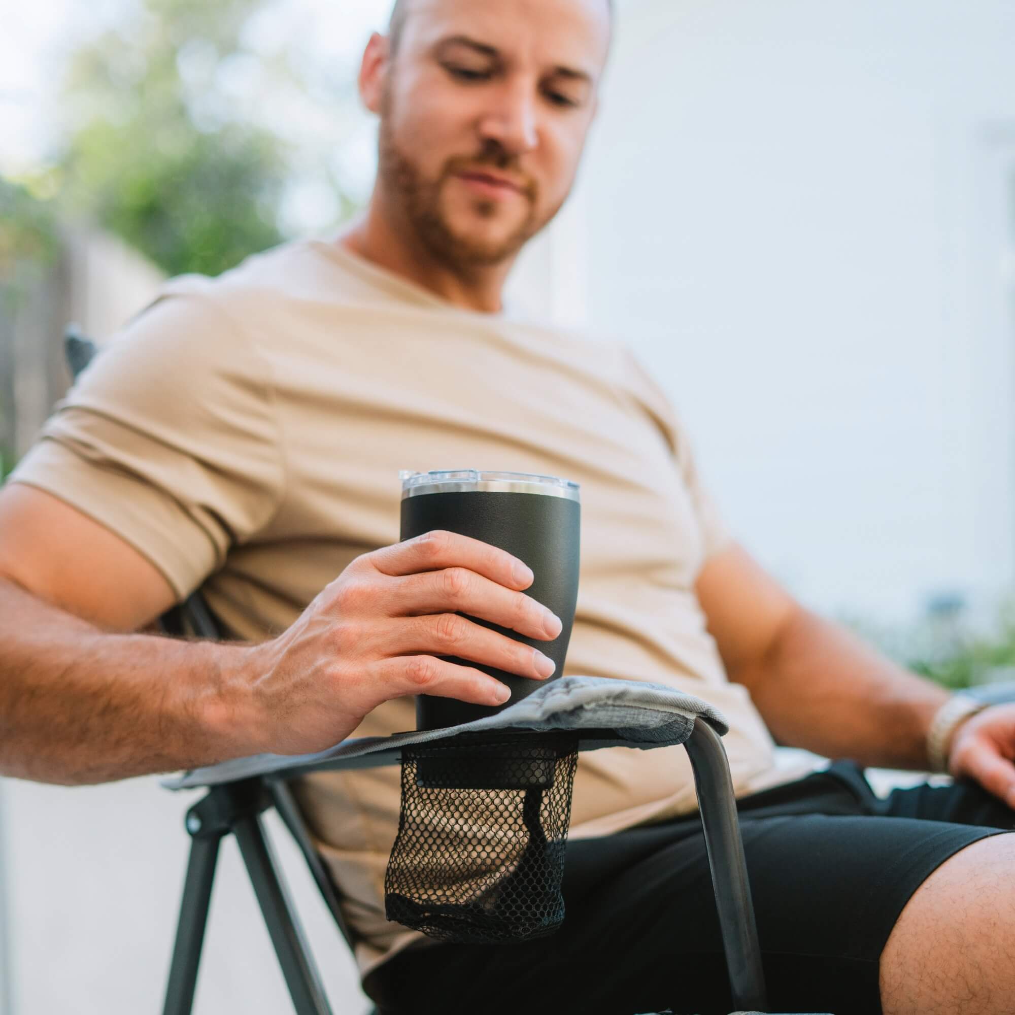 Space-Saving Pico Comfort Quad Chair - Choice 989 - Pico Compact Folding Camp Chair with Carry Bag Detail