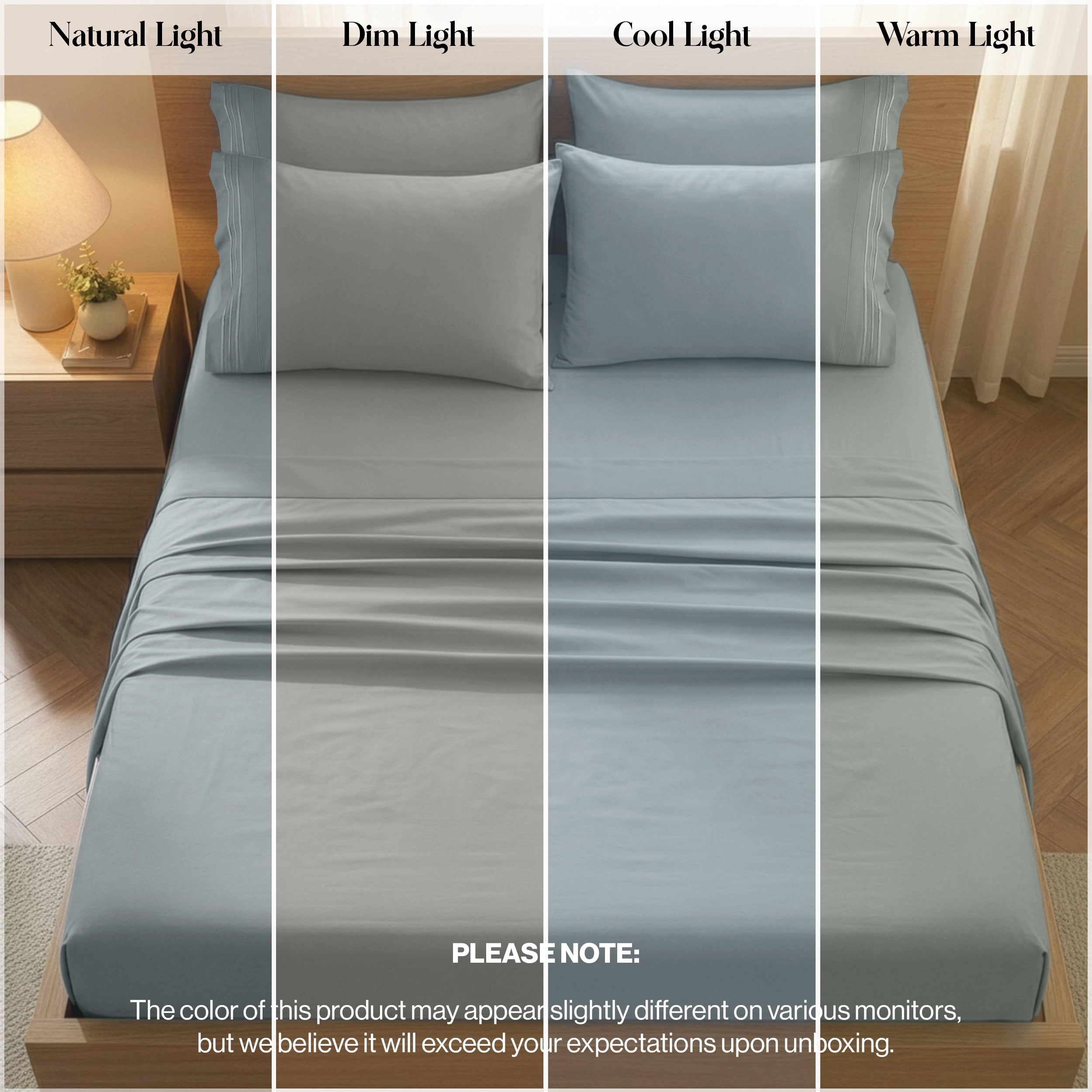 Ultra-Soft Bed Sheets - 6 Piece Ultra-Soft Microfiber Sheets Set, Deep Pocket Fitted Sheet, Flat Sheet & 4 Pillowcases, Breathab... - Premium Ultra-Soft Pillowcase Pair for Sleeping Detail