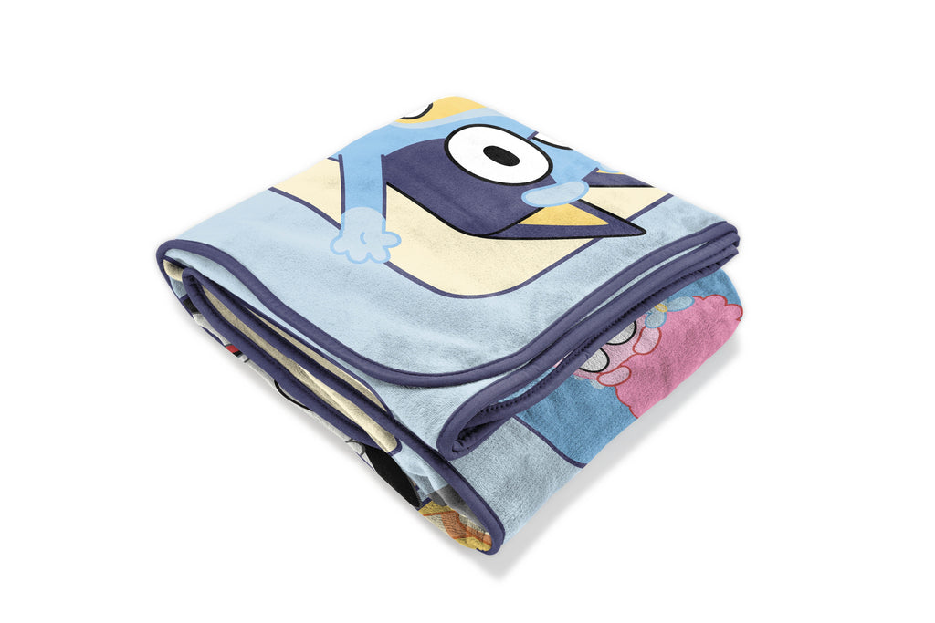 Reversible Sherpa BBC & Friends 40x50 Throw Blanket - Super Soft Reversible Sherpa Flannel Blanket Detail