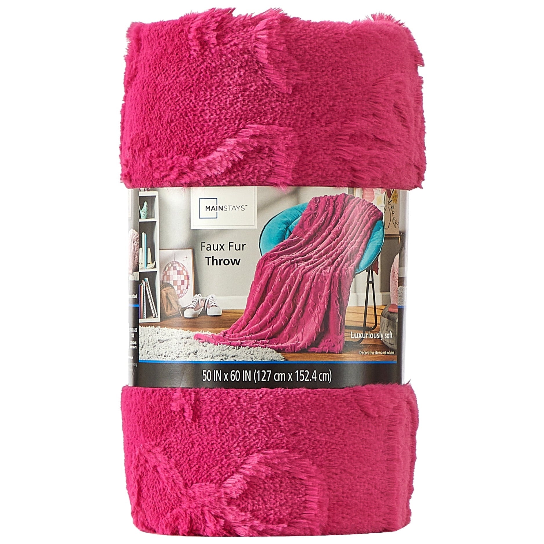 Reversible Sherpa Gen Z 50" x 60"Carved Bow Faux Fur Throw - Luxury Knitted Decorative Throw Blanket with Fringes Detail