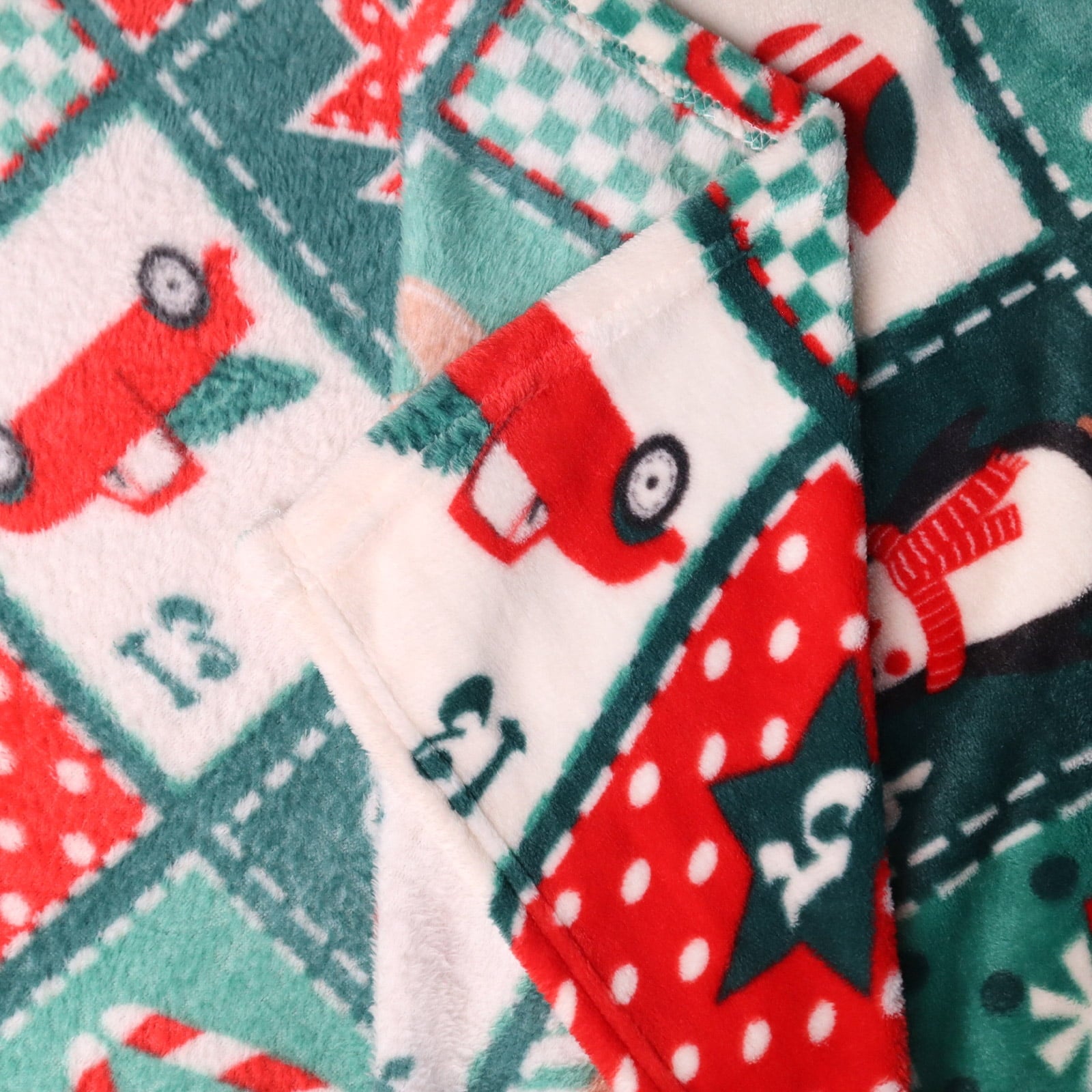 Reversible Sherpa Cozy Blanket Printed Blanket Throw Christmas Blanket - 300 GSM Fleece Blanket Throw Size Blanket for Home Decoration,... - Lightweight Plush Warm Blanket for All Seasons Detail