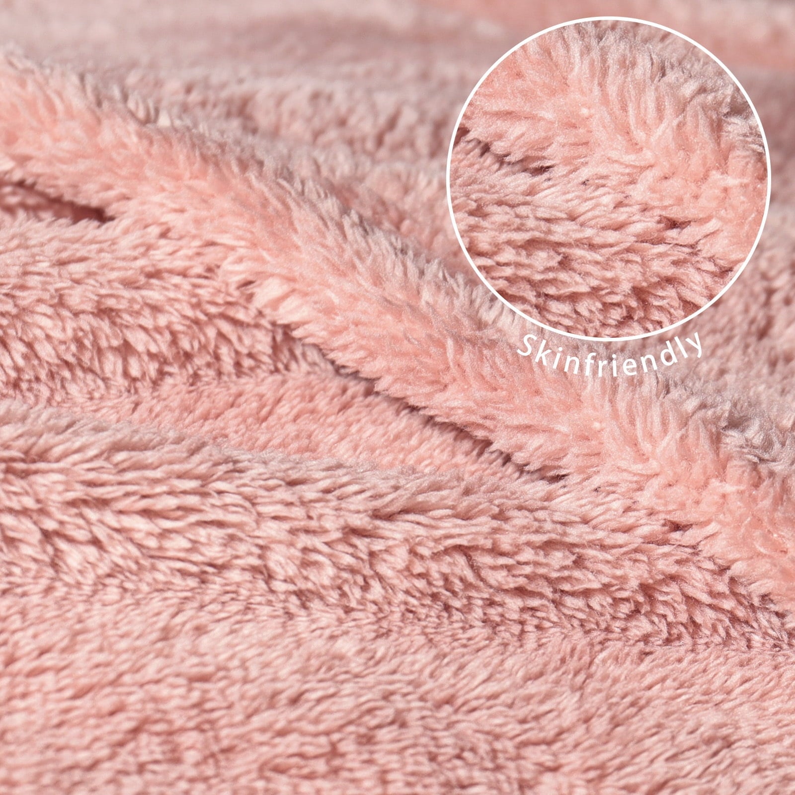 Reversible Sherpa Soft Fleece Throw Blanket for Couch, Super Soft Velvet Plush Bed Blanket, 50x60 Inches, Pink - Luxury Knitted Decorative Throw Blanket with Fringes Detail