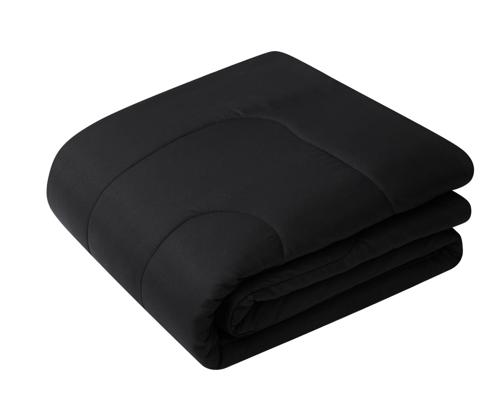 Heavyweight Warmth 7 Piece Reversible Bed in a Bag Comforter Set with Sheets, Black, King - Hypoallergenic Ultra-Fluffy Quilt for Winter Detail