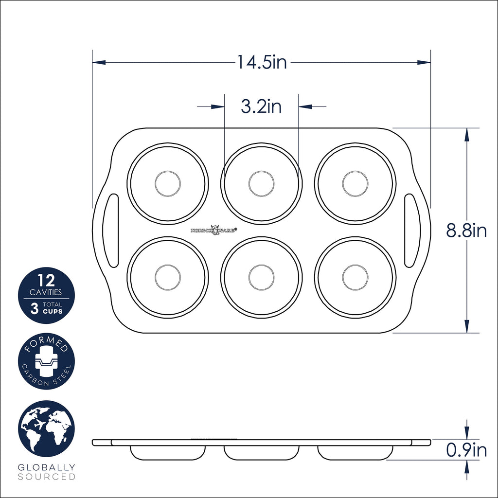 Ergonomic Manual 6 Cavity Nonstick Steel Donut Pan - Multi-Functional Manual Food Chopper & Slicer Detail