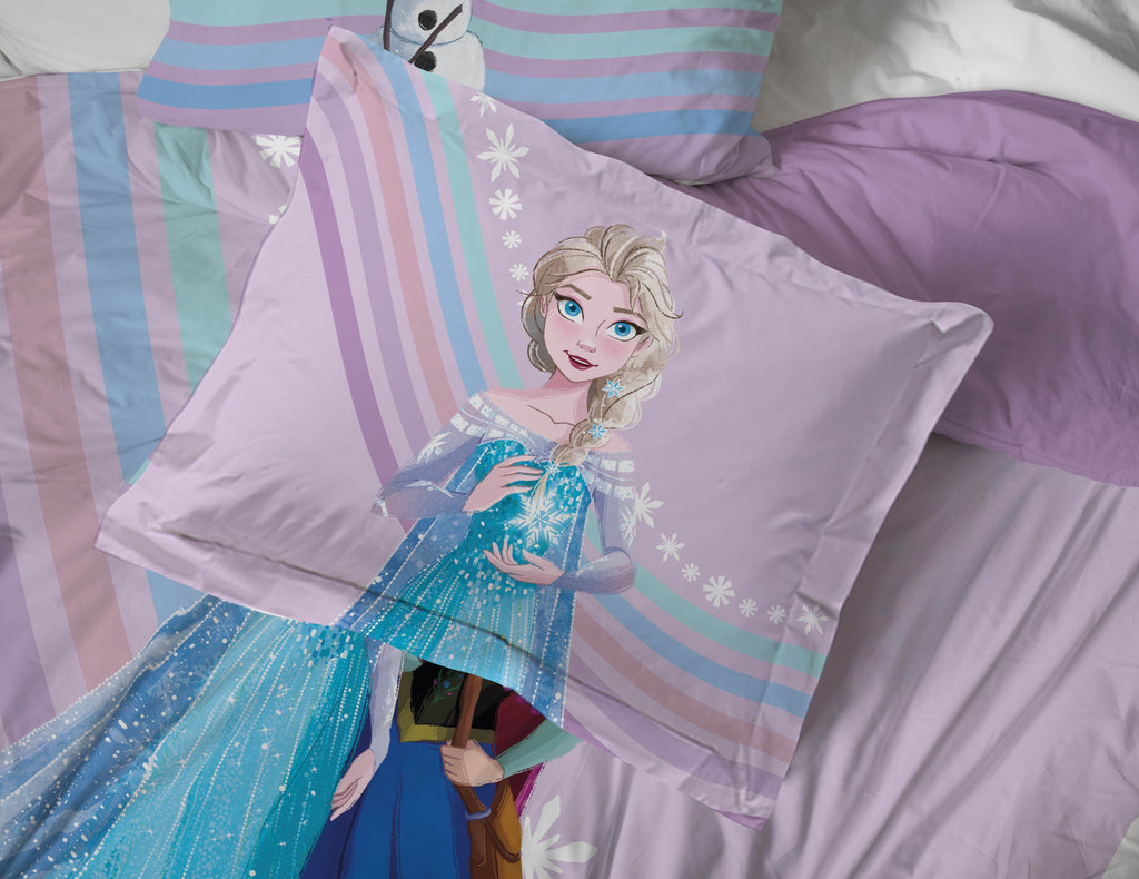 Heavyweight Warmth The Poet Inside 5 Piece Twin Size Kids Comforter Set wth Sham - Super Soft Elsa Bed Set for Kids - Luxurious Quilted Duvet Cover Set Detail