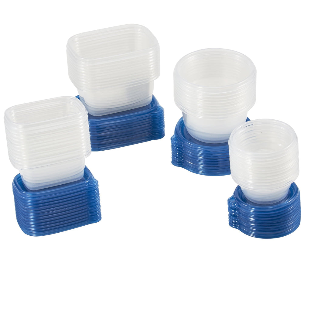 Playful Geometric 92pc Plastic Food Storage Container set, Ideal Use for Refrigeration Storage and Organization,... - Deliciously Soft Cupcake Sensory Glob Detail
