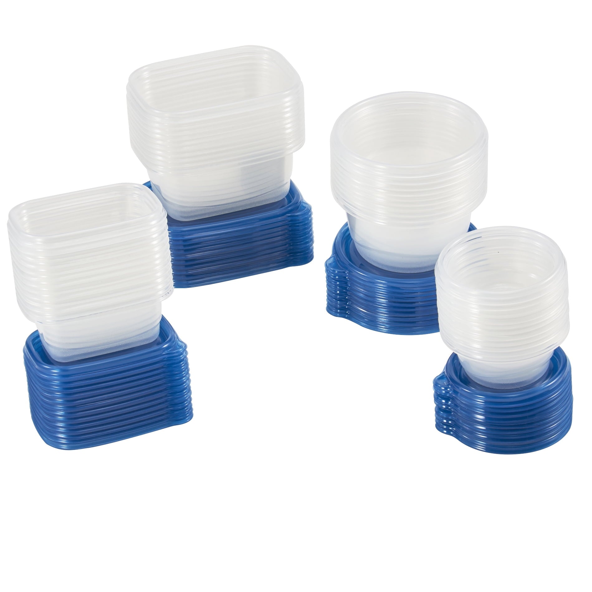 Playful Geometric 92pc Plastic Food Storage Container set, Ideal Use for Refrigeration Storage and Organization,... - Deliciously Soft Cupcake Sensory Glob Detail