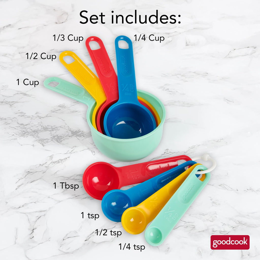 Time-Saving Measuring Cups And Spoons, Set Of 8 Nesting With Storage Ring - Innovative Kitchen Helper for Modern Cooking Detail