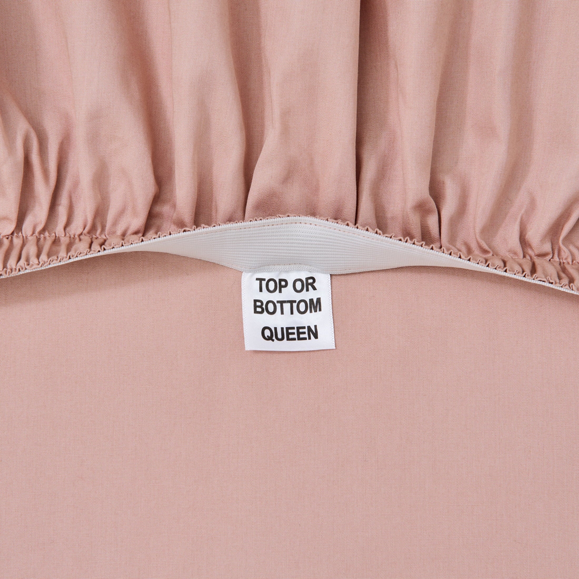 Premium Egyptian Cotton 300 Thread Count Cotton Percale 3-Piece Antique Blush Bed Sheet Set, Twin - Breathable Egyptian Cotton Flat & Fitted Sheets Detail