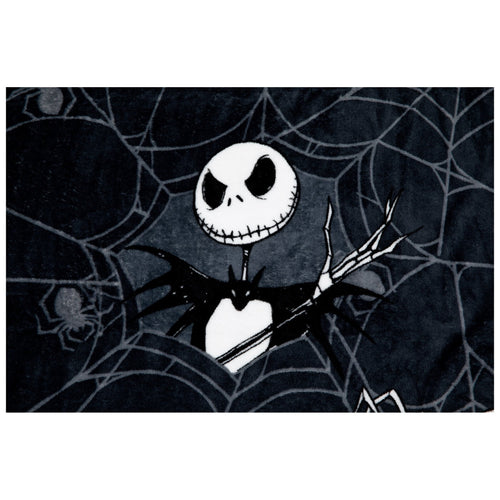 Decorative Knitted Nightmare Before Christmas Jack Skellington 62x90 Plush Throw Blanket, 100% Polyester - Lightweight Plush Warm Blanket for All Seasons Detail