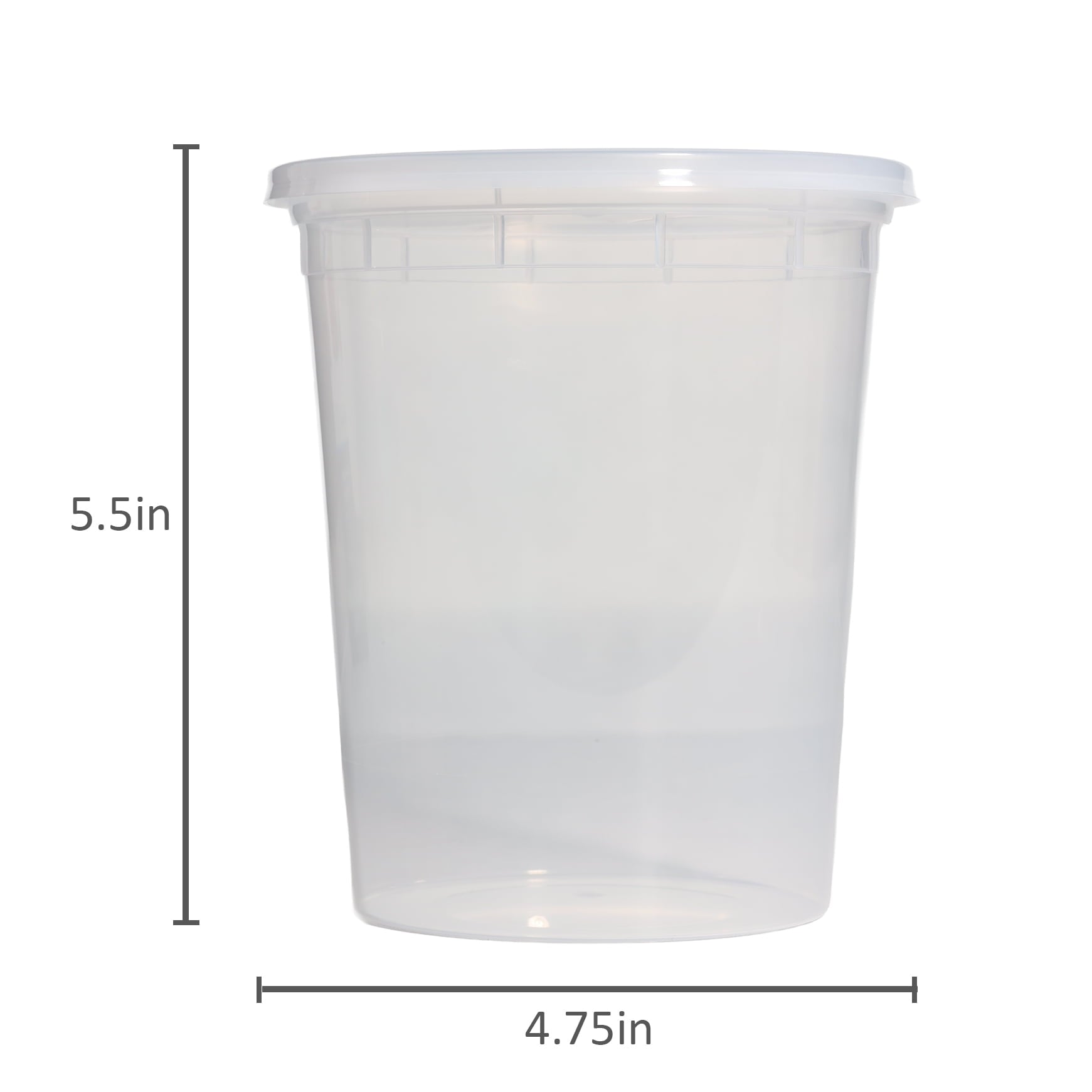 Whimsical Doughnut 40 Piece 32oz Plastic Deli Container, Ideal Use for Meal Prep and Batch Cooking - Playful Star & Heart Shaped Geometric NeeDoh Detail