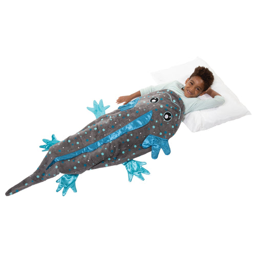 Cozy Fleece Tails, The Original Wearable Blanket with Sleeves, Super Soft Throw Fleece, Axolotl, Ages 5+ - Super Soft Reversible Sherpa Flannel Blanket Detail