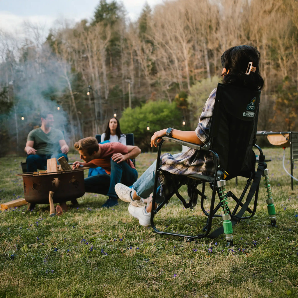 Premium All-Weather Adjustable Rocker - Choice 573 - RoadTrip Rocker Smooth Motion Camp Chair Detail