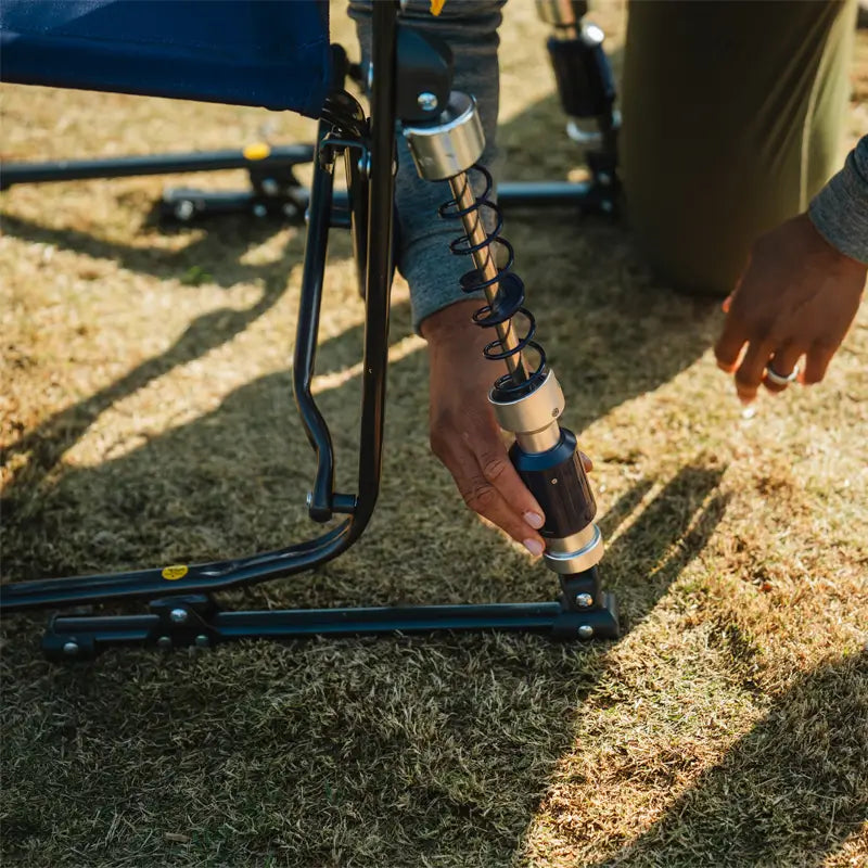 Premium All-Weather Adjustable Rocker - Choice 573 - RoadTrip Rocker Smooth Motion Camp Chair Detail