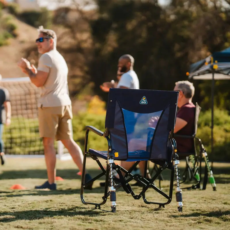 Premium All-Weather Adjustable Rocker - Choice 573 - RoadTrip Rocker Smooth Motion Camp Chair Detail