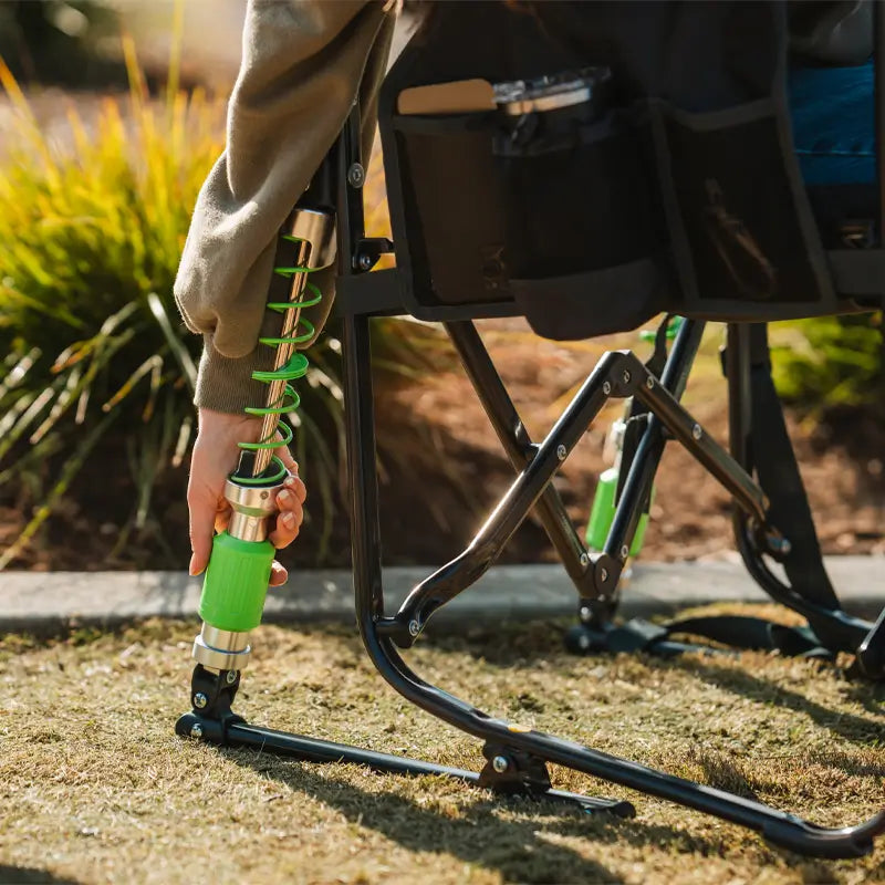 Premium All-Weather Adjustable Rocker - Choice 573 - RoadTrip Rocker Smooth Motion Camp Chair Detail