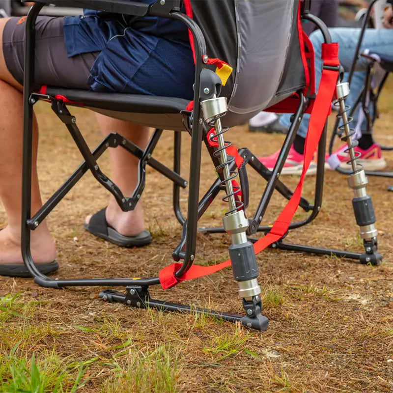 Premium All-Weather Adjustable Rocker - Choice 573 - RoadTrip Rocker Smooth Motion Camp Chair Detail