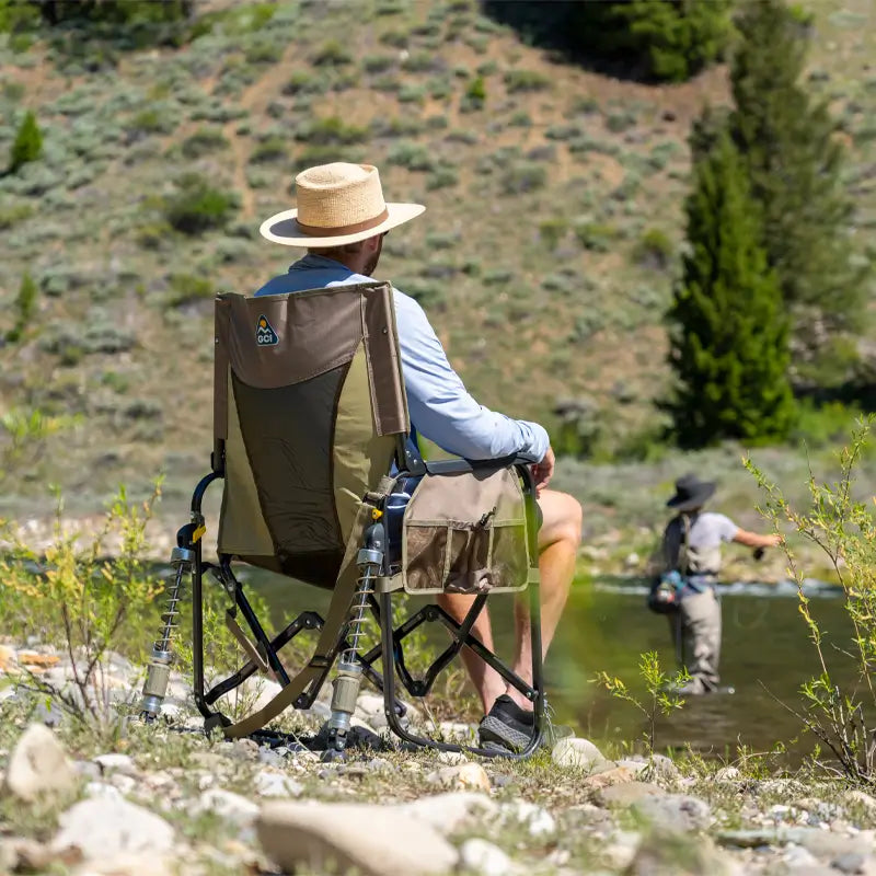 Premium All-Weather Adjustable Rocker - Choice 573 - RoadTrip Rocker Smooth Motion Camp Chair Detail
