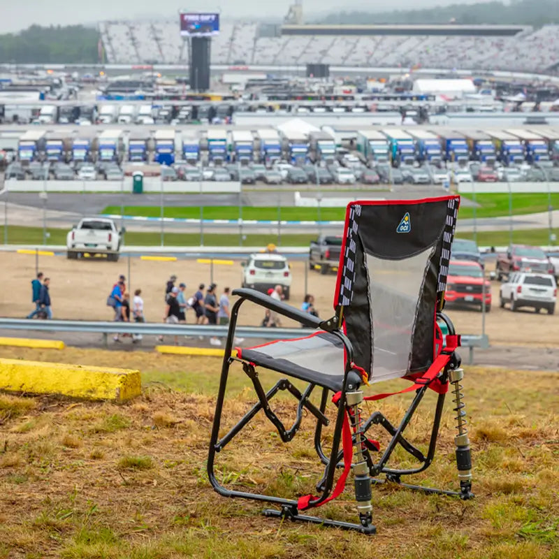 Premium All-Weather Adjustable Rocker - Choice 573 - RoadTrip Rocker Smooth Motion Camp Chair Detail
