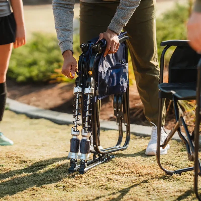 Premium All-Weather Adjustable Rocker - Choice 573 - RoadTrip Rocker Smooth Motion Camp Chair Detail