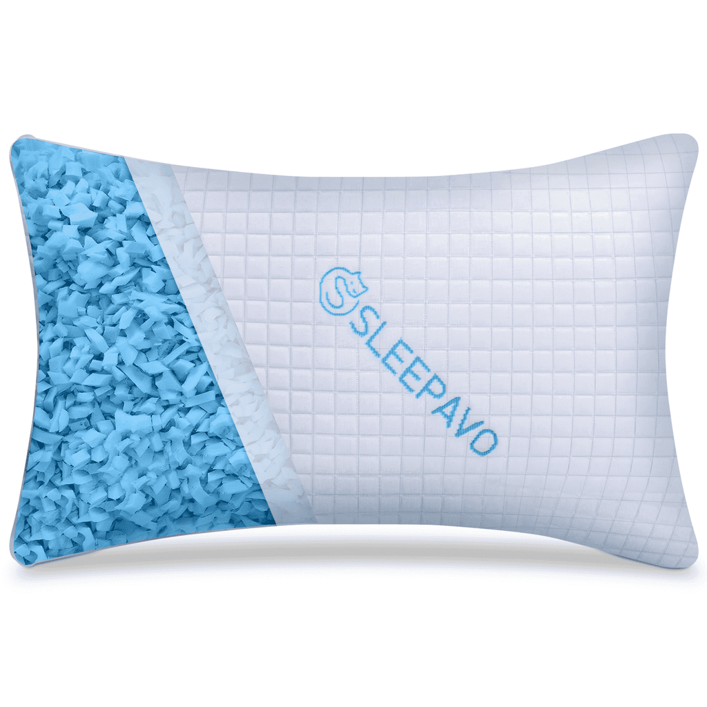Ergonomic Memory Foam Adjustable Shredded Memory Foam Pillow Queen Size - Soft or Firm Rayon Derived for Side Sleepers, Stomach & Back - Co... - Decorative Throw Pillow Cushion for Sofa & Bed - Default Title