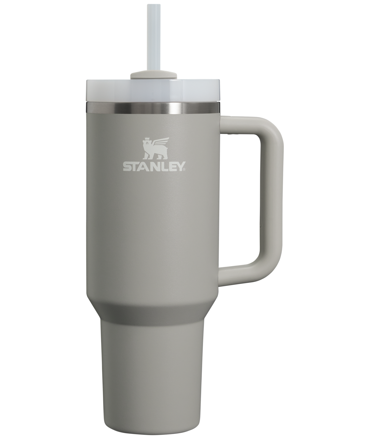 Insulated Travel The Quencher H2.0 Flowstate Tumbler  | Stanley Create D332L - Double-Wall Vacuum Insulated Travel Tumbler with Straw - Ash