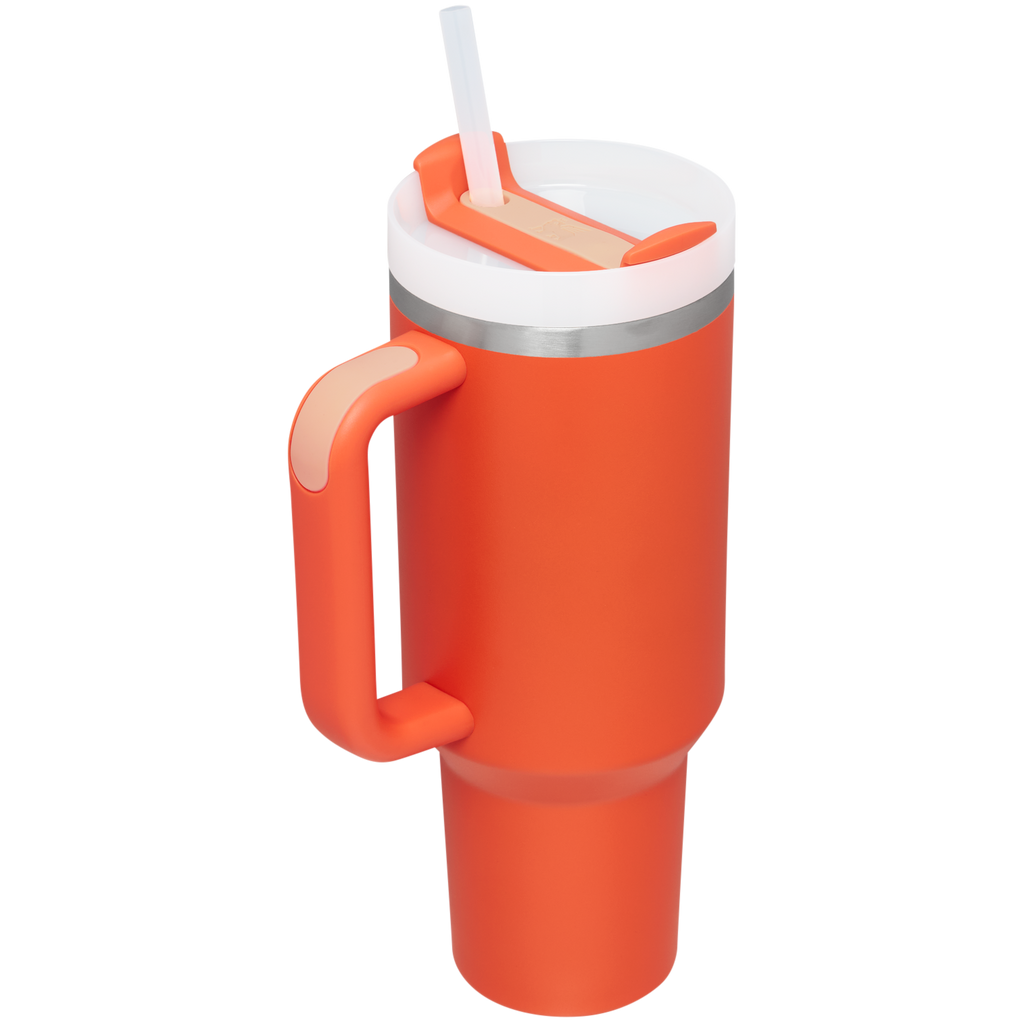 Insulated Travel The Quencher H2.0 Flowstate Tumbler  | Stanley Create D332L - Double-Wall Vacuum Insulated Travel Tumbler with Straw Detail