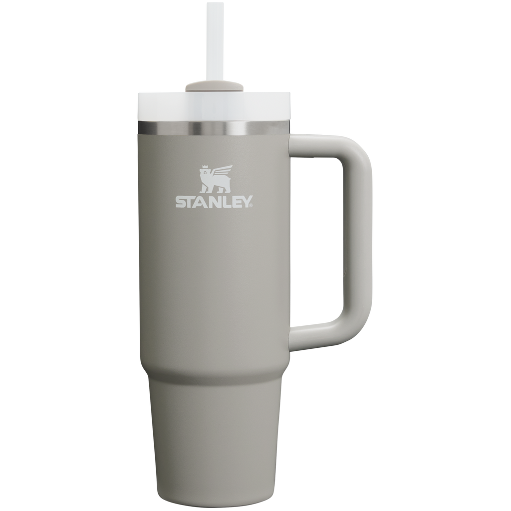Car-Cup Friendly The Quencher H2.0 Flowstate Tumbler D051L - Double-Wall Vacuum Insulated Travel Tumbler with Straw - Ash