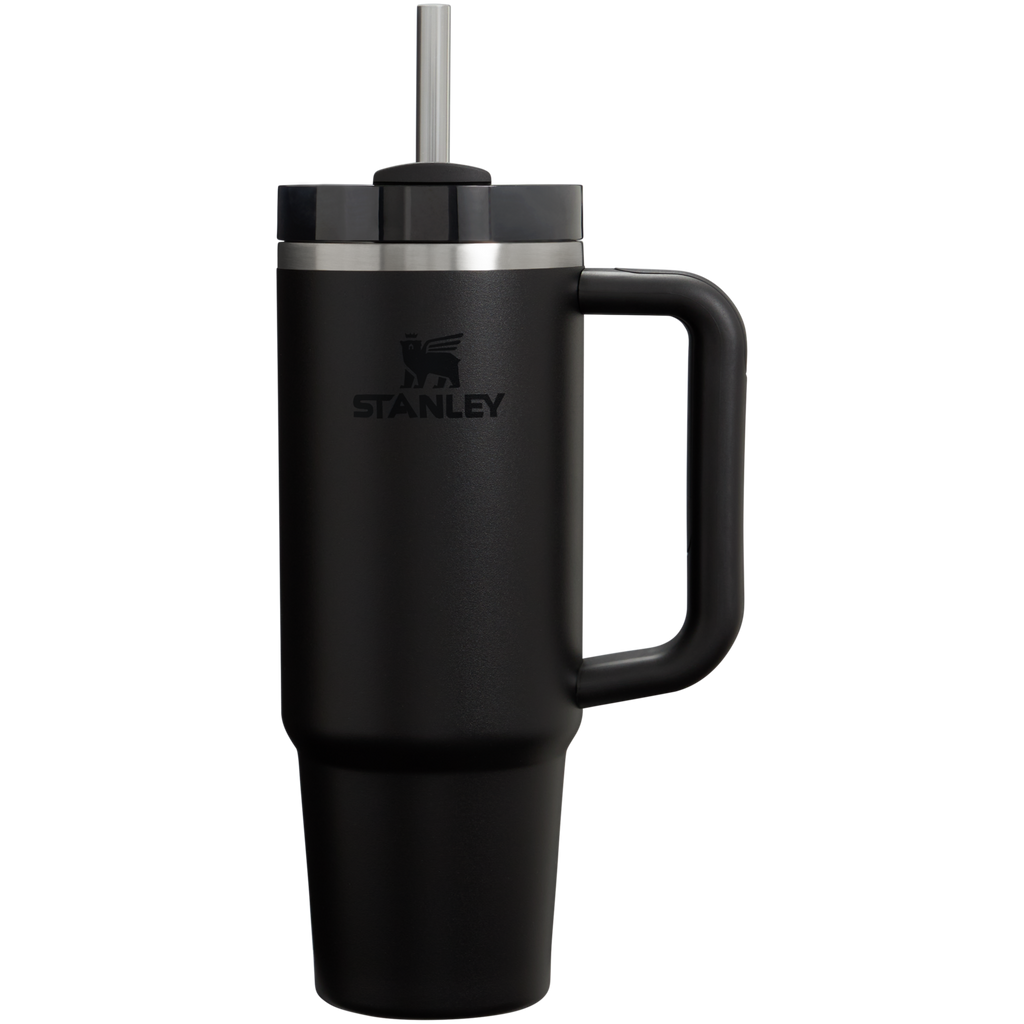 Car-Cup Friendly The Quencher H2.0 Flowstate Tumbler D051L - Double-Wall Vacuum Insulated Travel Tumbler with Straw - Black 2.0