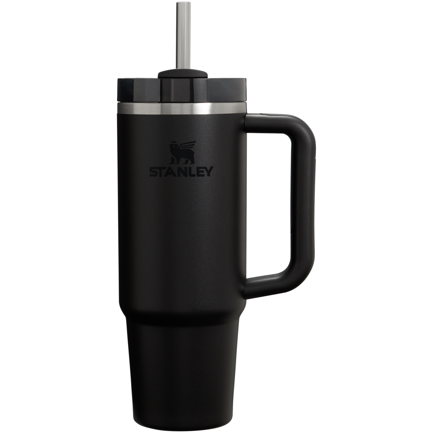 Car-Cup Friendly The Quencher H2.0 Flowstate Tumbler D051L - Double-Wall Vacuum Insulated Travel Tumbler with Straw - Black 2.0