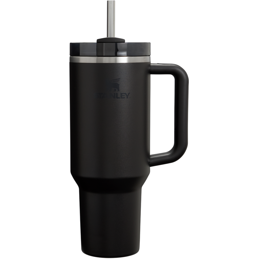 Insulated Travel The Quencher H2.0 Flowstate Tumbler D050X - Double-Wall Vacuum Insulated Travel Tumbler with Straw - Black 2.0