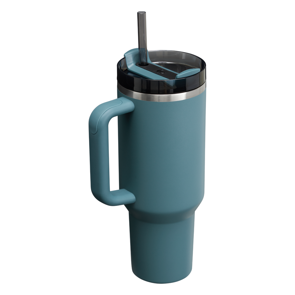 Insulated Travel The Quencher H2.0 Flowstate Tumbler  | Stanley Create D332L - Double-Wall Vacuum Insulated Travel Tumbler with Straw Detail
