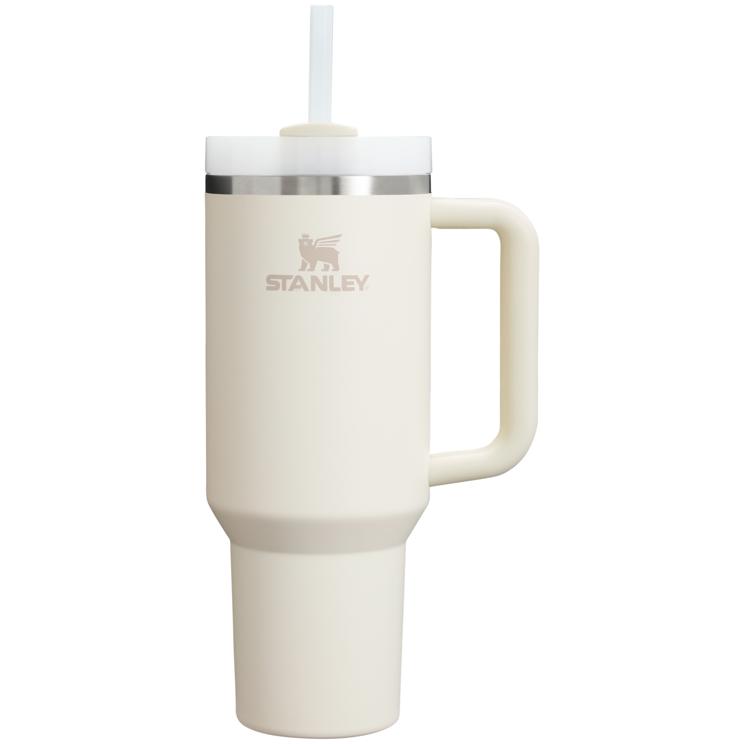 Insulated Travel The Quencher H2.0 Flowstate Tumbler D050X - Double-Wall Vacuum Insulated Travel Tumbler with Straw - Cream 2.0