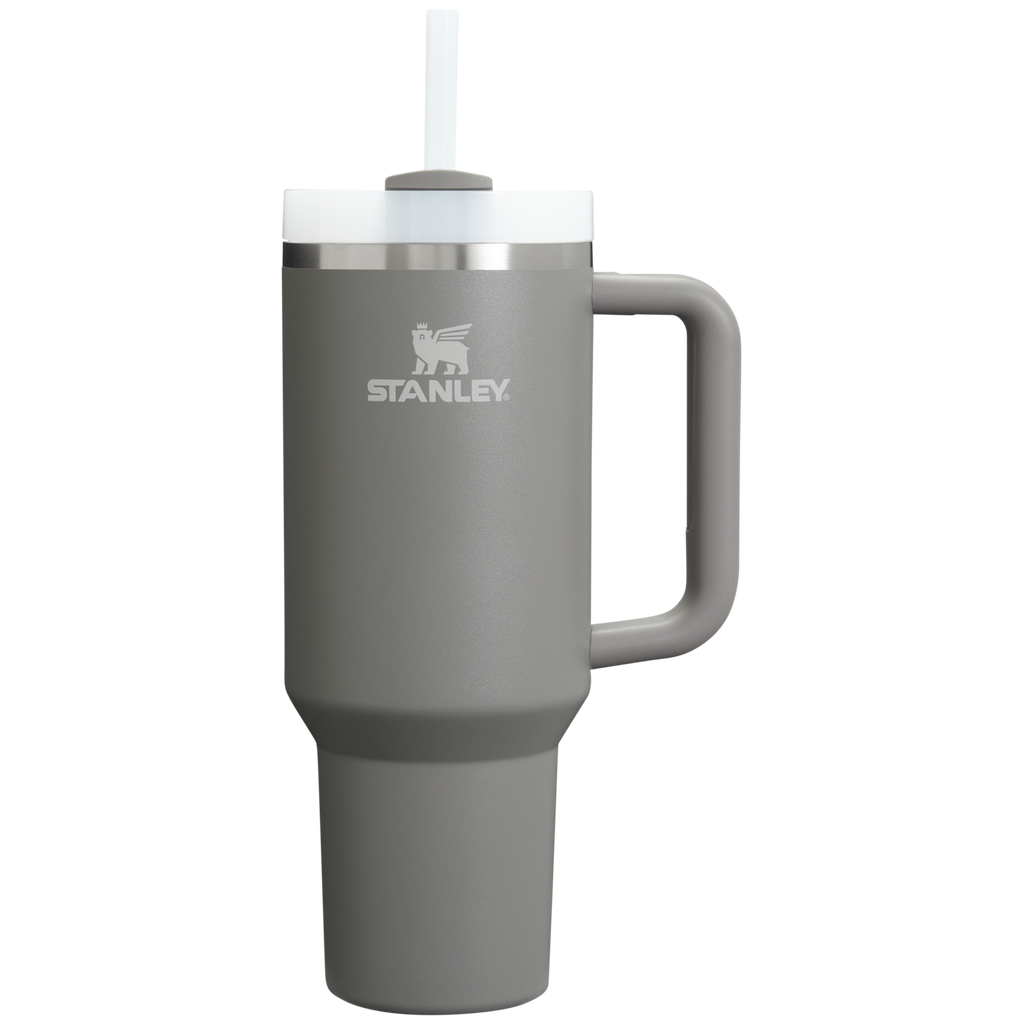 Insulated Travel The Quencher H2.0 Flowstate Tumbler D050X - Double-Wall Vacuum Insulated Travel Tumbler with Straw - Stone