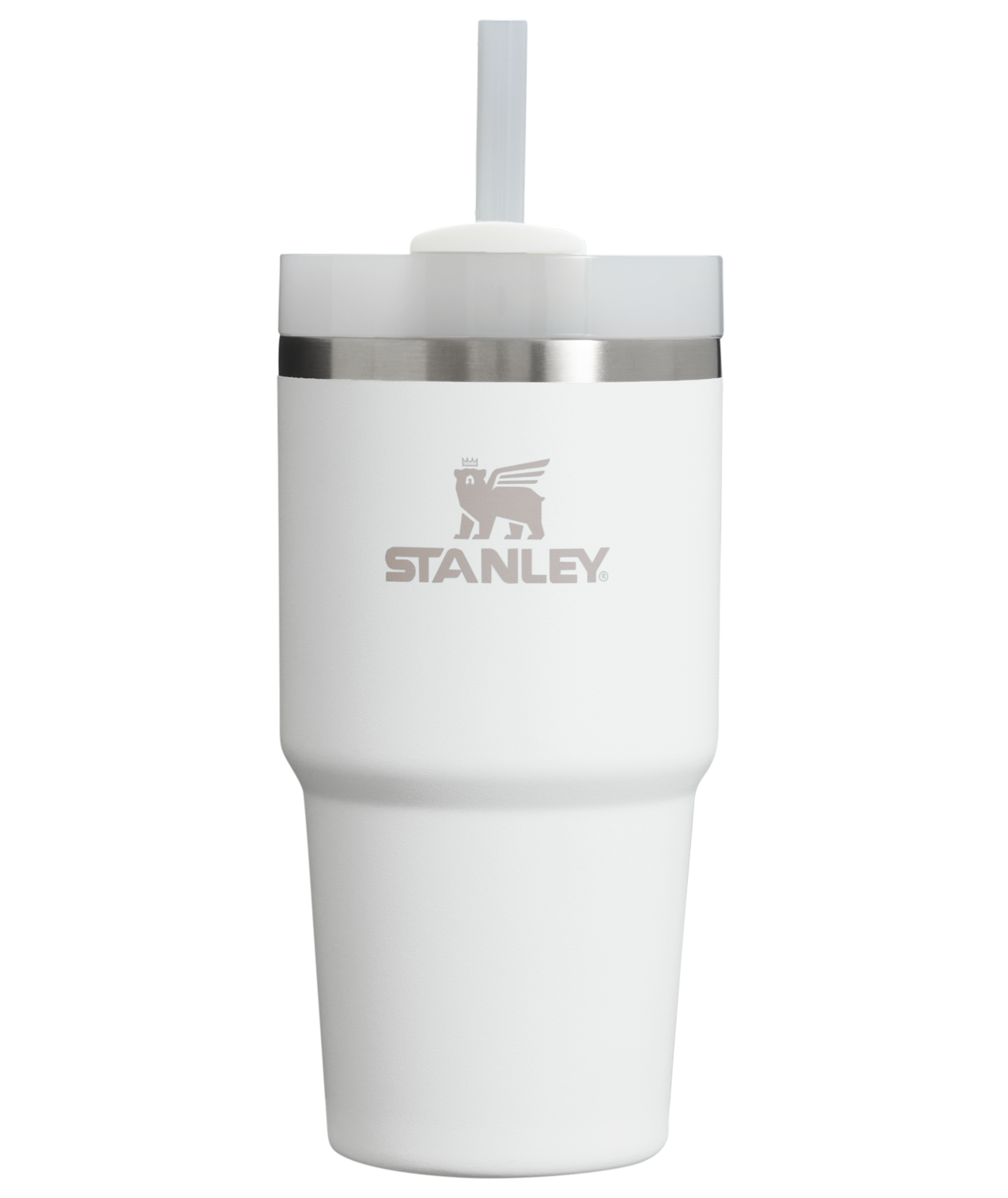 Double-Wall Vacuum The Quencher H2.0 Flowstate Tumbler  | Stanley Create D329E - Premium Stainless Steel Straw Cup for All-Day Hydration - Frost