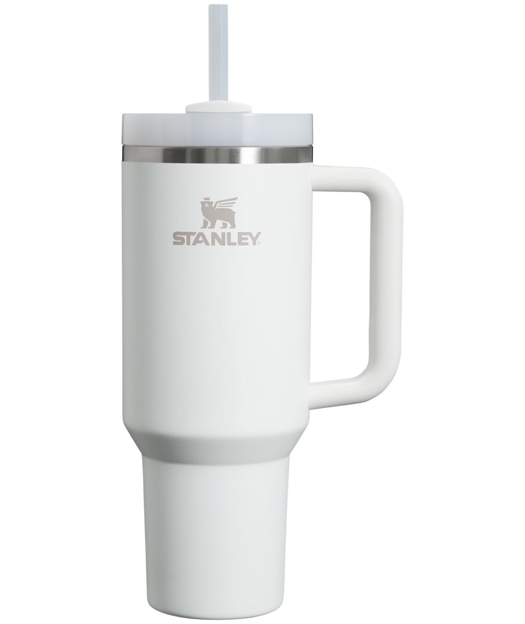 Insulated Travel The Quencher H2.0 Flowstate Tumbler  | Stanley Create D332L - Double-Wall Vacuum Insulated Travel Tumbler with Straw - Frost