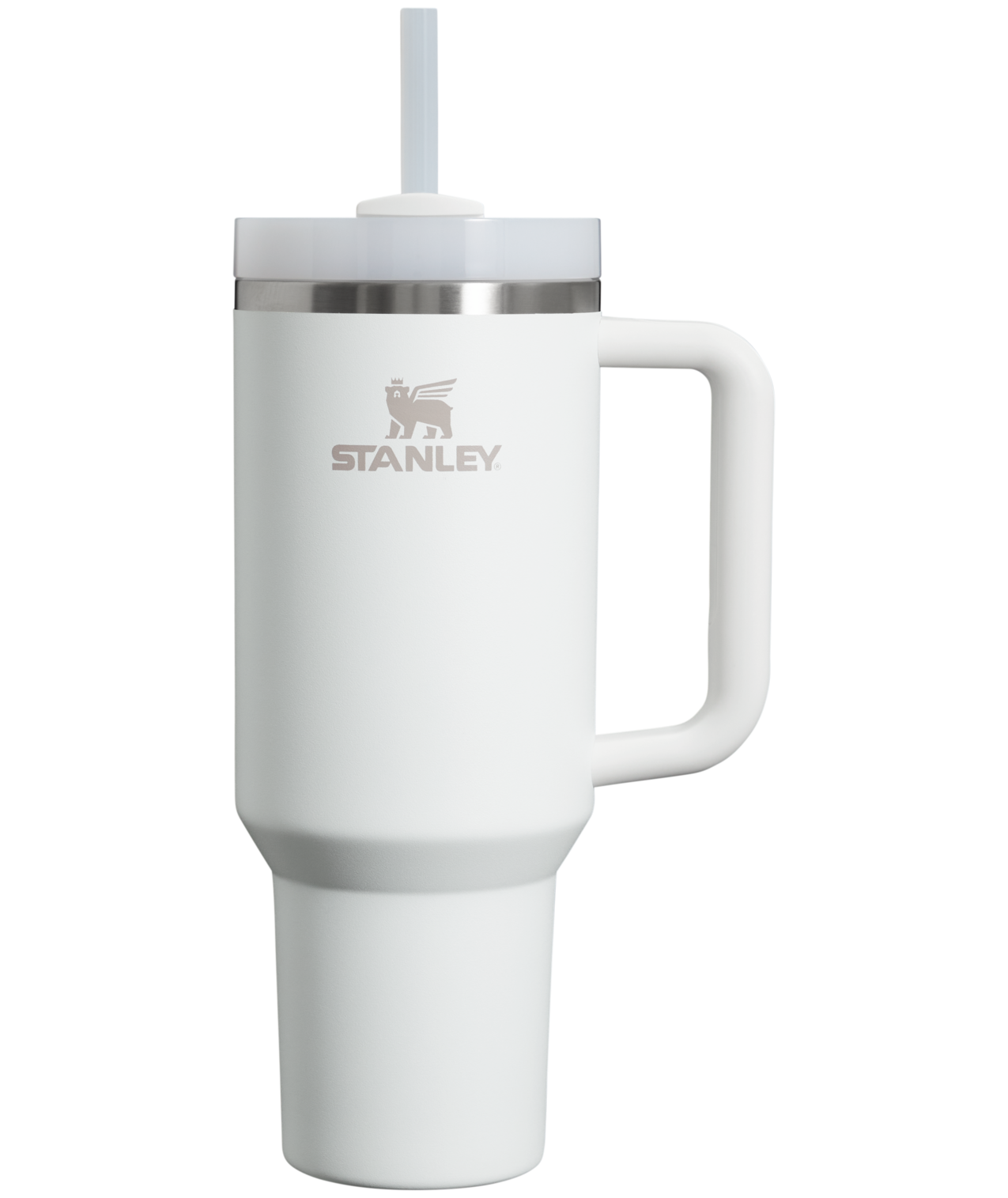 Insulated Travel The Quencher H2.0 Flowstate Tumbler  | Stanley Create D332L - Double-Wall Vacuum Insulated Travel Tumbler with Straw - Frost