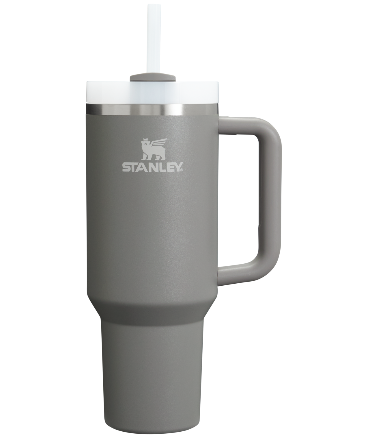 Insulated Travel The Quencher H2.0 Flowstate Tumbler  | Stanley Create D332L - Double-Wall Vacuum Insulated Travel Tumbler with Straw - Stone