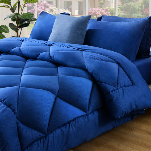 All-Season Full Comforter Set 4 Pieces,Comforter Set,Bed in a Bag, Bedding Set with Comforter,Fitted Sheet,Flat Sheet,Pillowcase... - Hypoallergenic Ultra-Fluffy Quilt for Winter - Default Title
