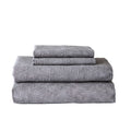Cooling Sateen 300 Thread Count 3-Piece Cotton Percale Ziggy Geo Print Grey Flannel Bed Sheet Set, Twin - Luxury Bed Sheet Set with Deep Pockets - Default Title
